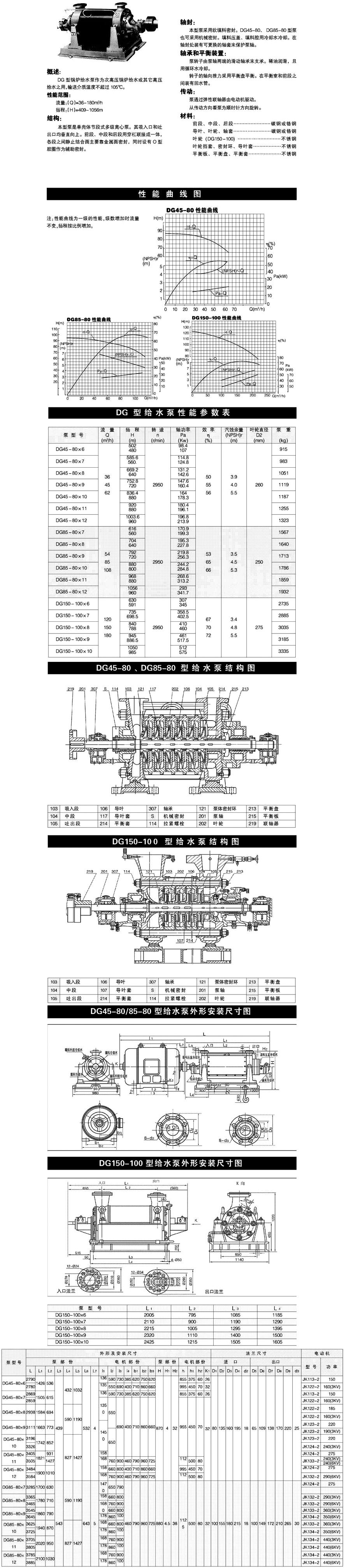 DG型次高压锅炉给水泵